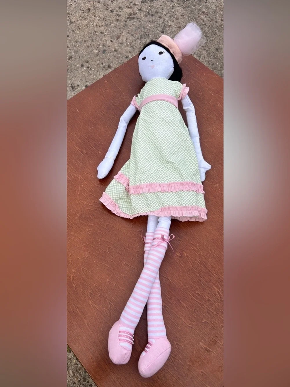 Pottery Barn Kids Ballerina Rag Doll Soft Cloth Doll long dangling legs 29” long